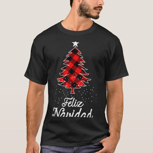 Camiseta Feliz Navidad Shirts Family - Christmas Trees Buff (Frente)