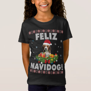 Camiseta Feliz Navidog Beagle Dog Ugly Sweater Feliz