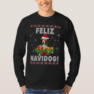 Camiseta Feliz Navidog Beagle Dog Ugly Sweater Feliz