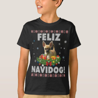 Camiseta Feliz Navidog Chihuahua Dog Ugly Sweater Papais no