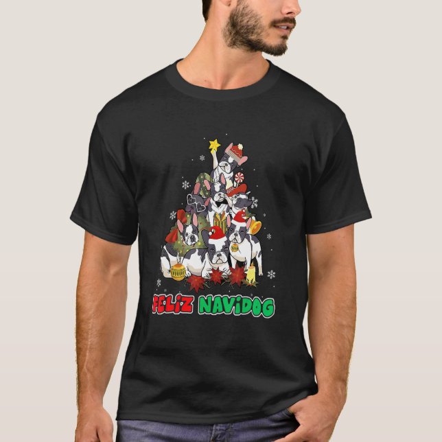 Camiseta Feliz Navidog Feliz Navidad Christmas Boston Terri (Frente)