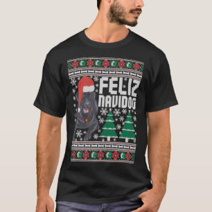 Camiseta Feliz Navidog Funny Feliz Navidad Merry Christmas 