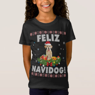 Camiseta Feliz Navidog Labrador Retriever Cachorro Feio