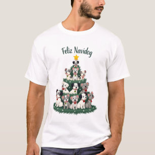 Camiseta Feliz Navidog Natal Cachorro, Divertido F