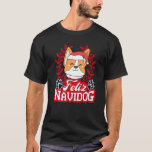 Camiseta Feliz Navidog Navidad Dog Santa Hat Feliz Christma<br><div class="desc">Feliz Navidog Navidad Dog Santa Hat Feliz Natal.</div>