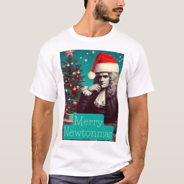 Camiseta Feliz Newtonmas Sir Isaac Newton (Frente)