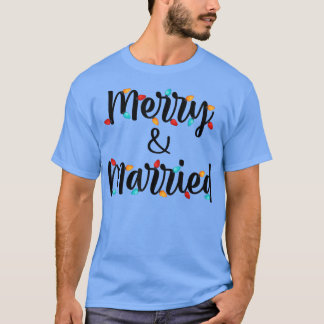 Camiseta feliz nMG4 E Luzes De Natal Casadas Correspondênci
