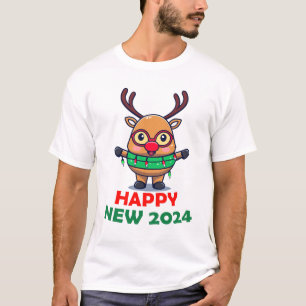 Camiseta Feliz Nova Reindeer 2024