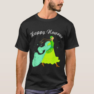 Camiseta Feliz Nowruz Ano Novo Persa Festa Dança Garota