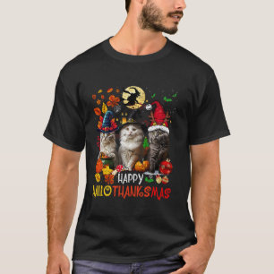 Camiseta Feliz Obrigado de Halloween de Ação de Graças