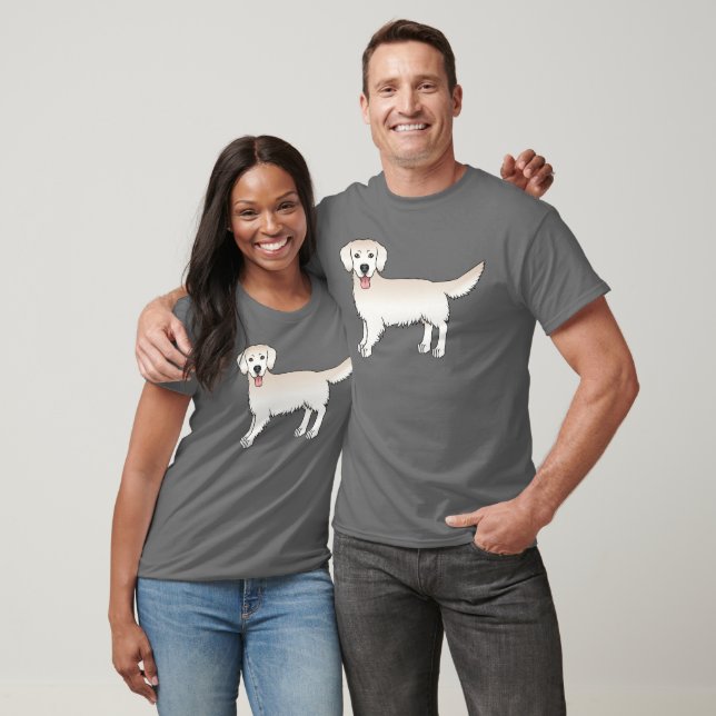 Camiseta Feliz Ouro de Creme - Cão de Cartografia para Retr (Unissex)