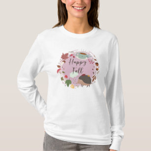 Camiseta Feliz Outono Casaquinho Ourico Estação Outonal