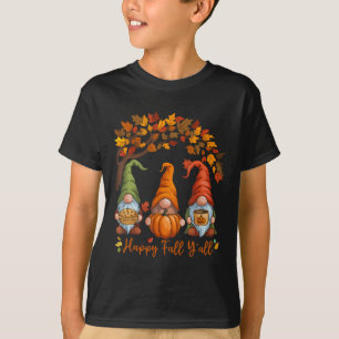 Camiseta Feliz Outono para Todos Gnome Outono Gnomo Tempero