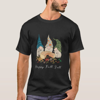 Camiseta Feliz Outono para Todos Gnomos de Abóbora Comida H