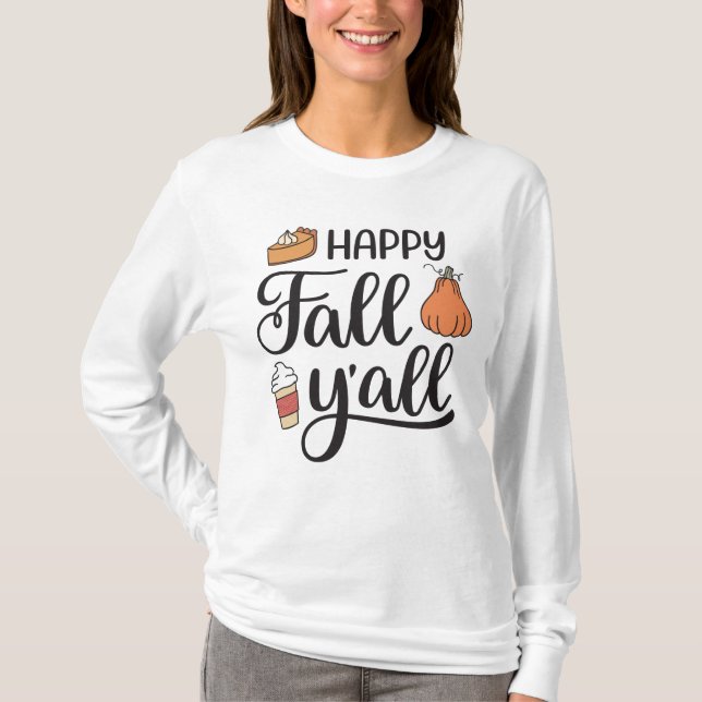 Camiseta Feliz outono Y (Frente)