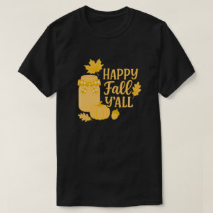 Camiseta Feliz outono, Y'all Autumn Mason Jar Design