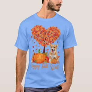 Camiseta Feliz outono YAll Corgi Dog Pumpkin Ação de Graças