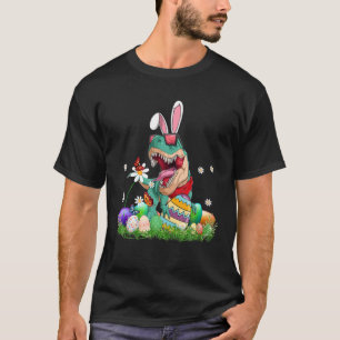 Camiseta Feliz Ovo De Coelhinho De Páscoa E Árvore Cuta D