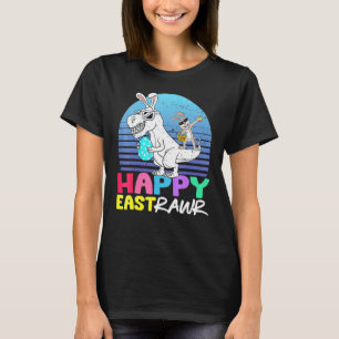 Camiseta Feliz Ovos De Dinossauro Da Páscoa Eastrawawer T R