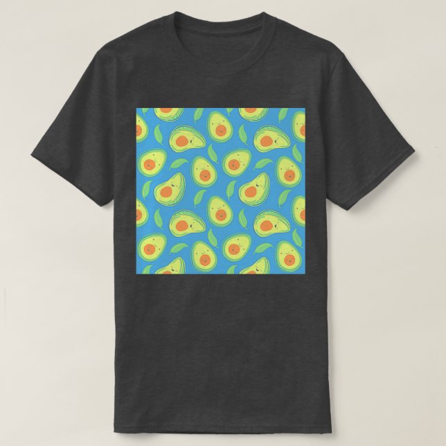 Camiseta Feliz padrão Avocado 5 (Frente do Design)