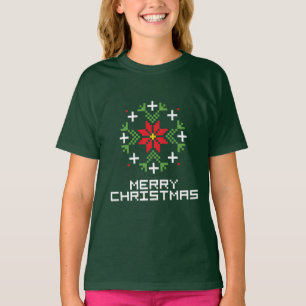 Camiseta Feliz padrão de Natal 6