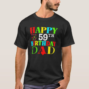 Camiseta Feliz Pai de aniversário de 59 anos aniversário 59