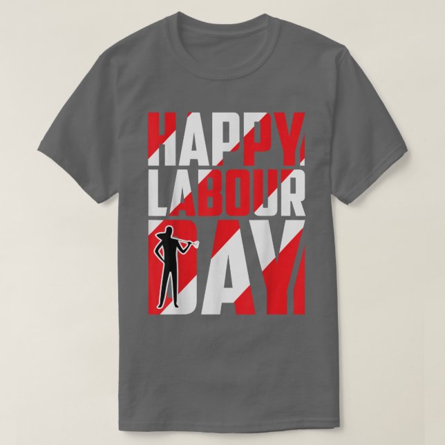 Camiseta Feliz Pai do Dia do Trabalho (Frente do Design)