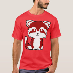 Camiseta Feliz Panda Vermelha