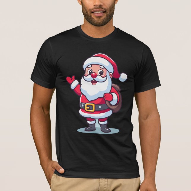 Camiseta Feliz Papai noel de Natal (Frente)