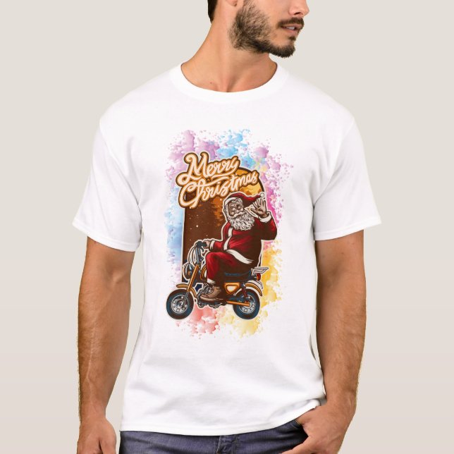 Camiseta Feliz Papai noel de Natal (Frente)