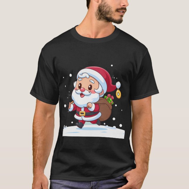 Camiseta Feliz Papai noel de Natal (Frente)