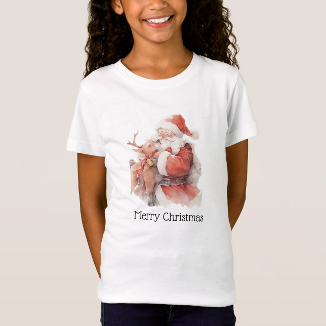 Camiseta Feliz Papai noel de Natal (Frente)