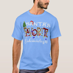 Camiseta Feliz Papai noel De Natal Favorito Epidemiologista