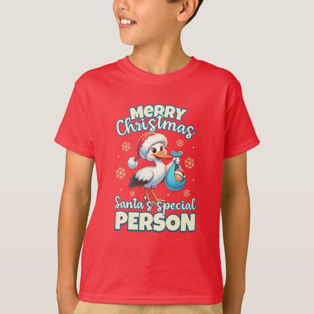 Camiseta Feliz Papai noel de Natal Pessoa Especial Cute Egr (Frente)