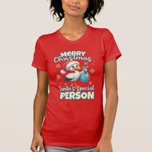 Camiseta Feliz Papai noel de Natal Pessoa Especial Cute Egr