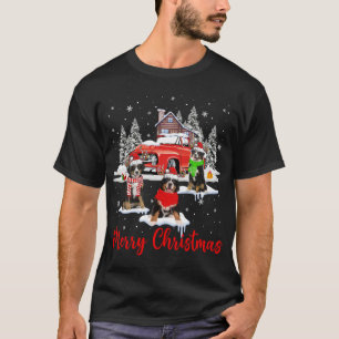 Camiseta Feliz Papai noel de Natal Reindeer Bernese Mountai