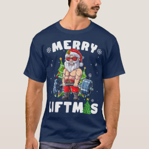 Camiseta Feliz Papais noeis de Liftmas Malhação de elevação