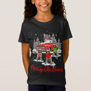 Camiseta Feliz Papais noeis de Natal Apontando Griffon