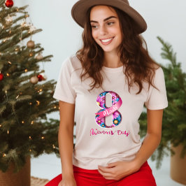 Camiseta Feliz para o Dia das Mulheres