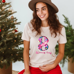 Camiseta Feliz para o Dia das Mulheres