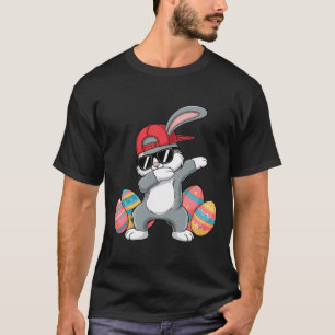 Camiseta Feliz Páscoa Bruh Bunny Dab Coelho Dança Meninos C