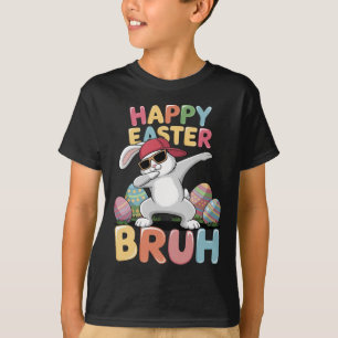 Camiseta Feliz Páscoa Bruh Irmão Coelho Divertido Fazendo D