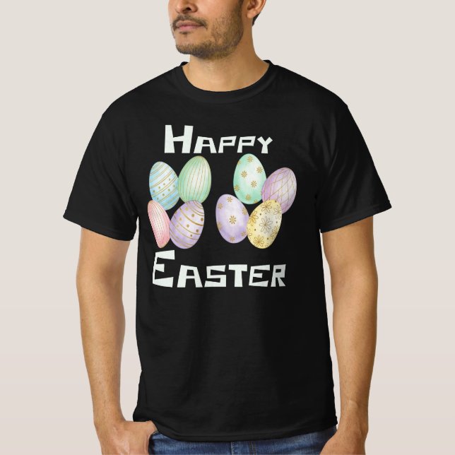 Camiseta Feliz Páscoa, Caça aos Ovos de Páscoa (Frente)