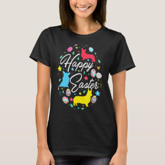 Camiseta Feliz Páscoa Coleção de Formas de Ovos de Páscoa F