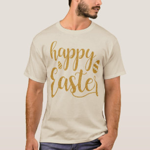 Camiseta Feliz Páscoa Estampa Gráfica Clássica