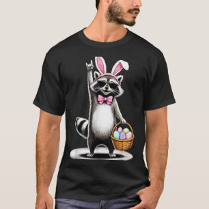 Camiseta Feliz Páscoa Guaxinim Fofo Homens Mulheres Criança