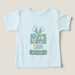 Camiseta Feliz Páscoa Liam para Criança