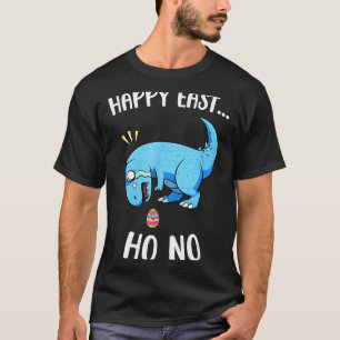 Camiseta Feliz Páscoa oh não divertido trex dinossauro meni