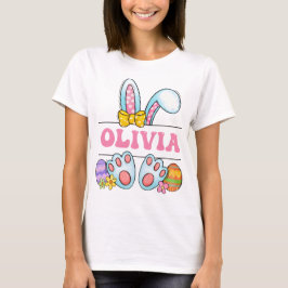 Camiseta Feliz Páscoa Personalizado Coelho Fofo Infantil Fa