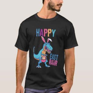 Camiseta Feliz Páscoa Rawr de Dinossauro Páscoa T-Rex